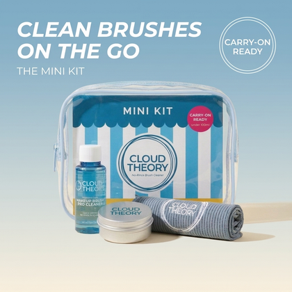 Cloud Theory Mini Kit with travel pouch, 50ml bottle, cleaning tin and microfiber towel