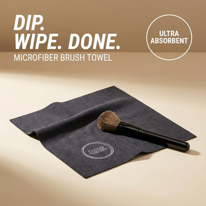 Cloud Theory grey microfiber brush cleaning towel