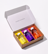 Cloud Theory Trio Box open, showing three scented bottles