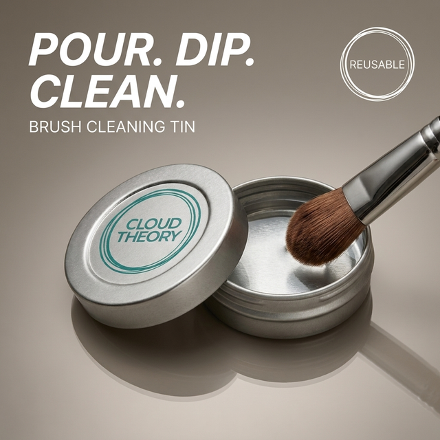 Cloud Theory aluminium cleaning tin for makeup brushes