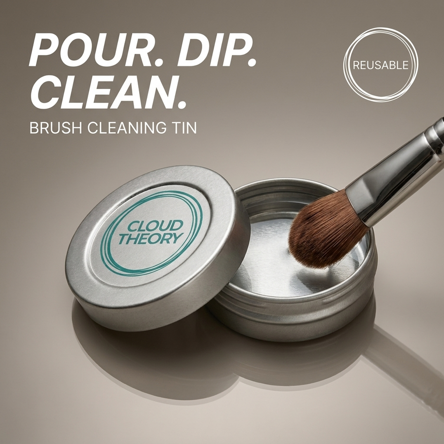 Cloud Theory aluminium cleaning tin for makeup brushes